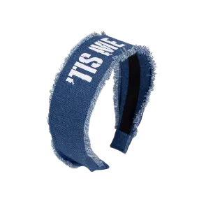 24S-DENIM HARD HEADBAND-Blue Denim