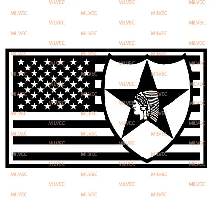 2nd Infantry in Flag Vinyl Decal