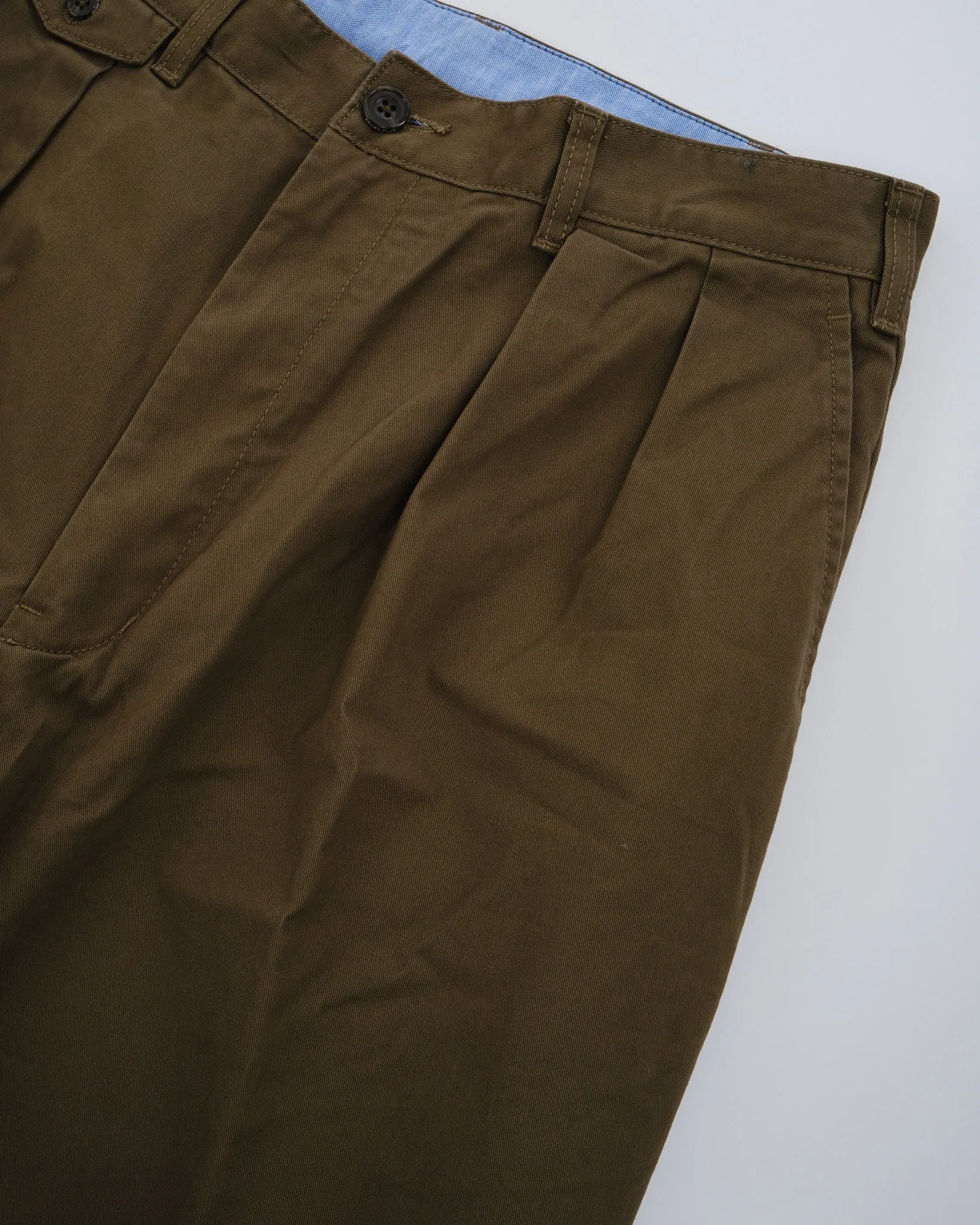 2Pleats Twill Olive