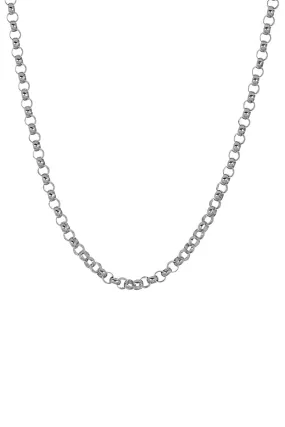 30 Inch 2.1MM White Gold Rolo Chain