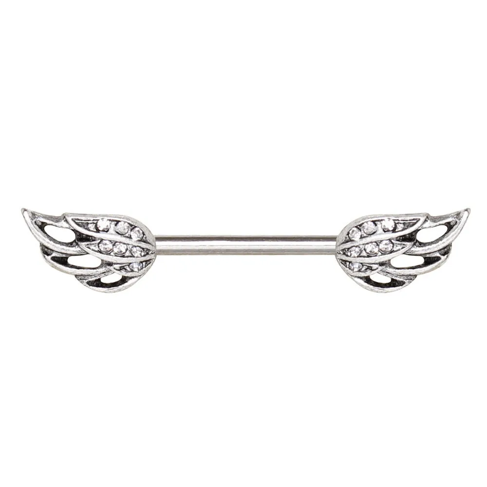 316L Stainless Steel Angel's Wing WildKlass Nipple Bar