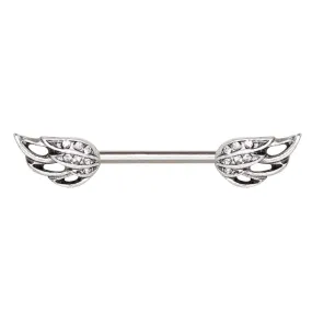 316L Stainless Steel Angel's Wing WildKlass Nipple Bar