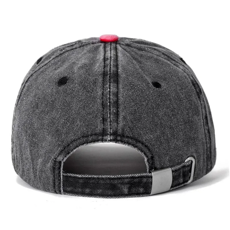 3D Retro ORAGON Embroidered Washed Cotton Baseball Adjustable Snapback Cap