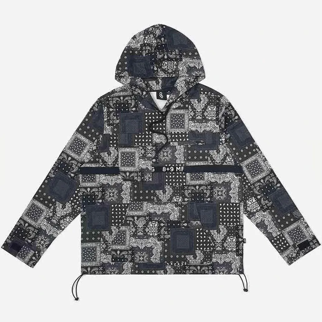 8&9 Strapped Up Paisley Jacket (Black/White) - JKSTRPBLK