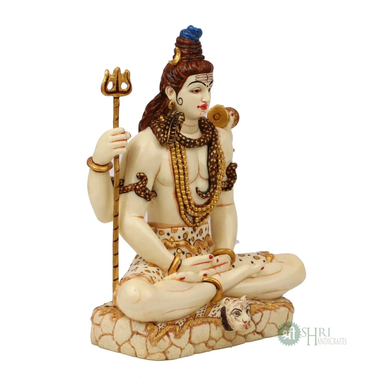 8" LORD SHIVA SITTING FINE PAINTING