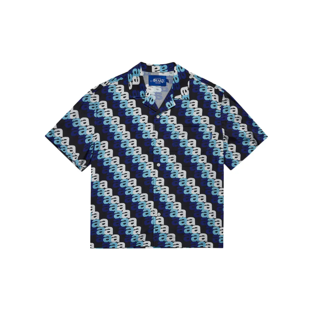 A Print Camp Shirt (Blue Multi)