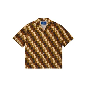 A Print Camp Shirt (Brown Multi)