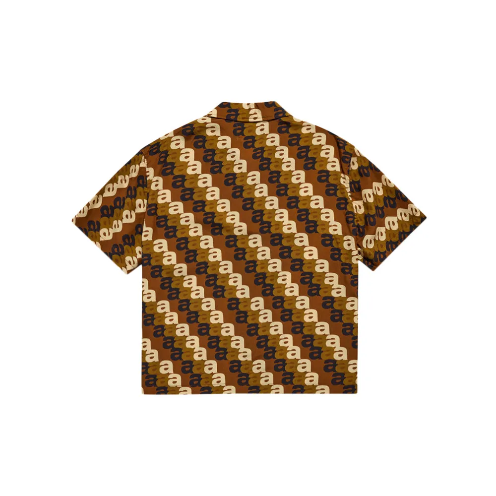 A Print Camp Shirt (Brown Multi)