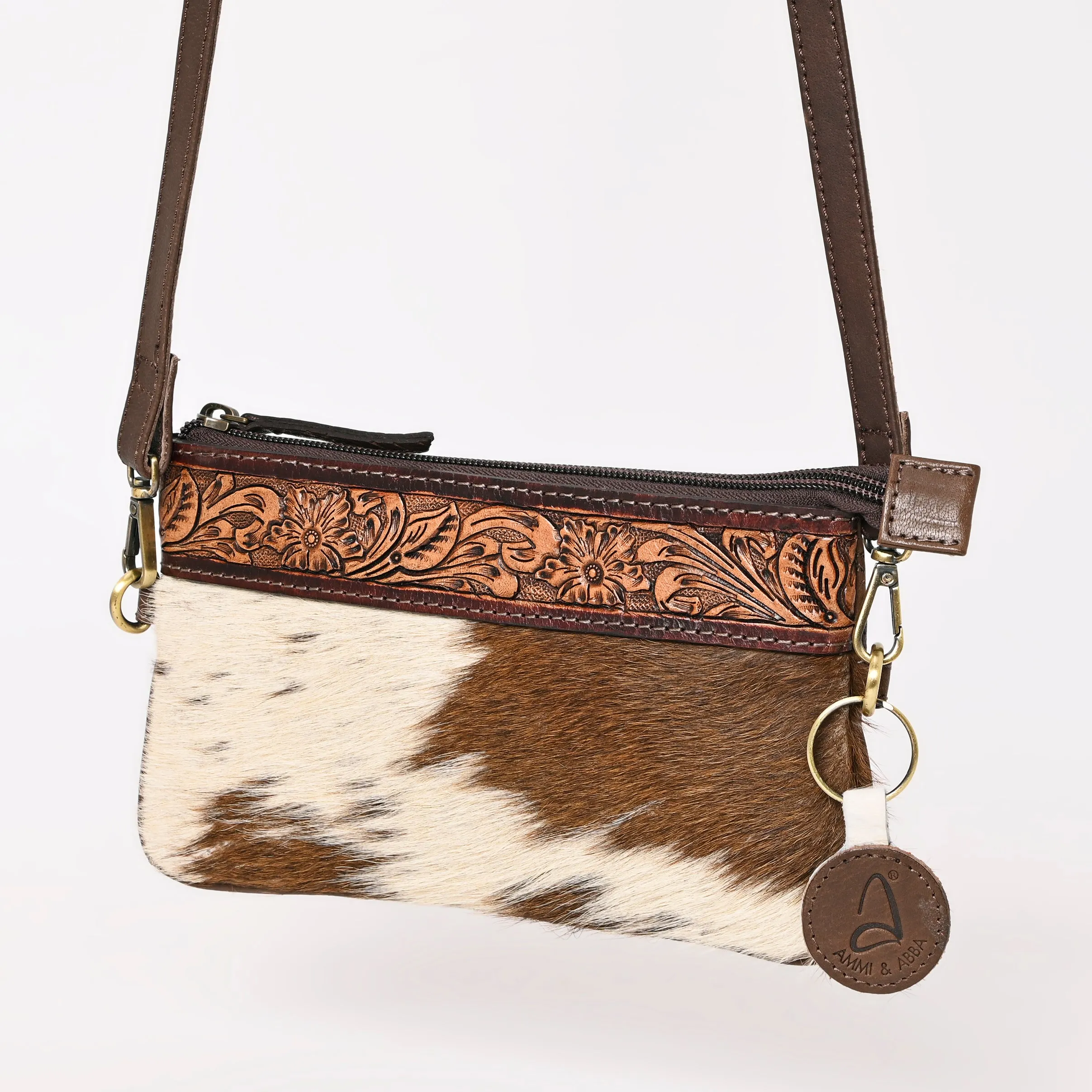 A&A-985  Montana West 100% Genuine Hair-On Cowhide Leather  Crossbody