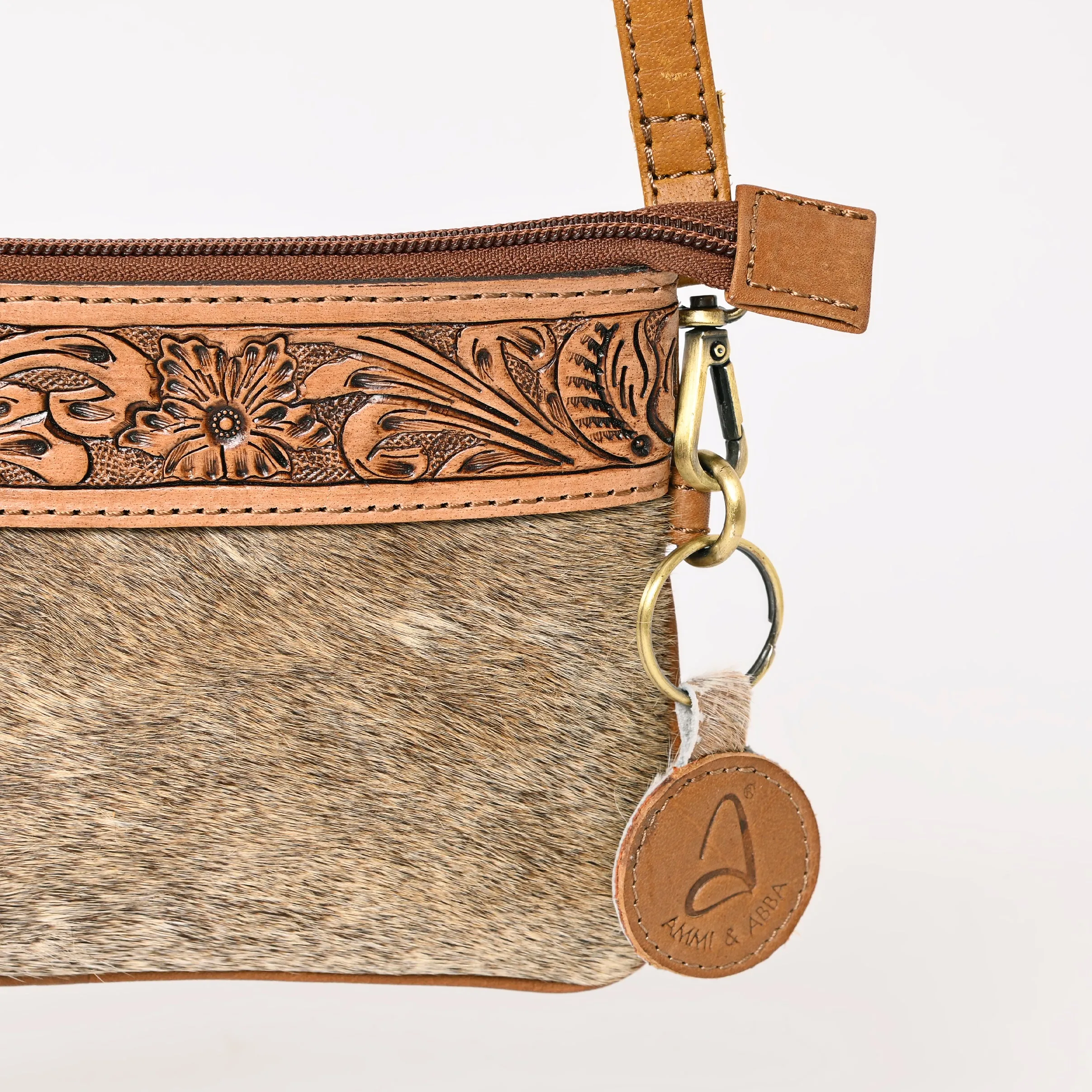 A&A-985  Montana West 100% Genuine Hair-On Cowhide Leather  Crossbody