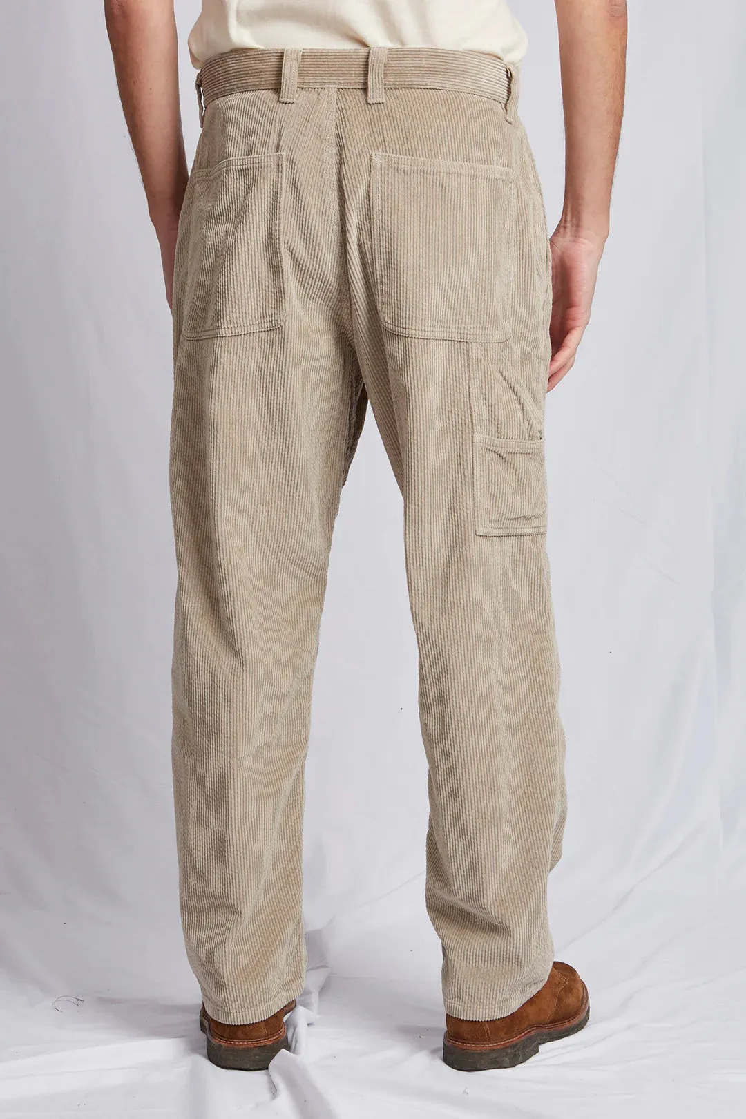 ABCL Stone Grey Cotton Corduroy Carpenter Mastro Pant