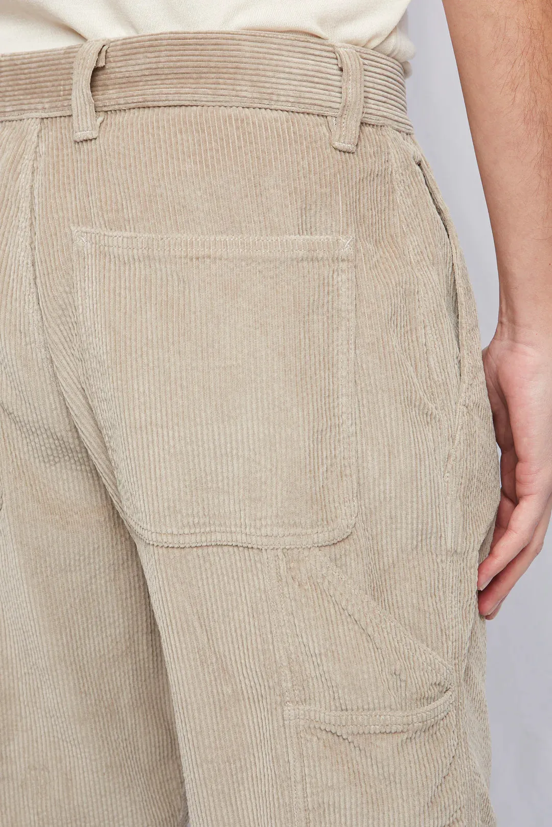 ABCL Stone Grey Cotton Corduroy Carpenter Mastro Pant