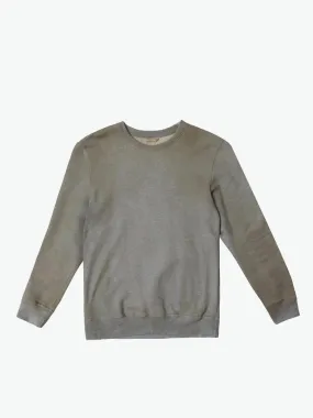 Acid Dye Organic Cotton Crew Neck Sweatshirt Melange Grey