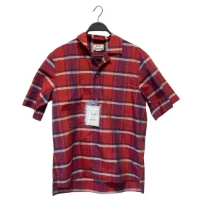 Acne Studios/SS Shirt/48/Cotton/RED/Plaid/