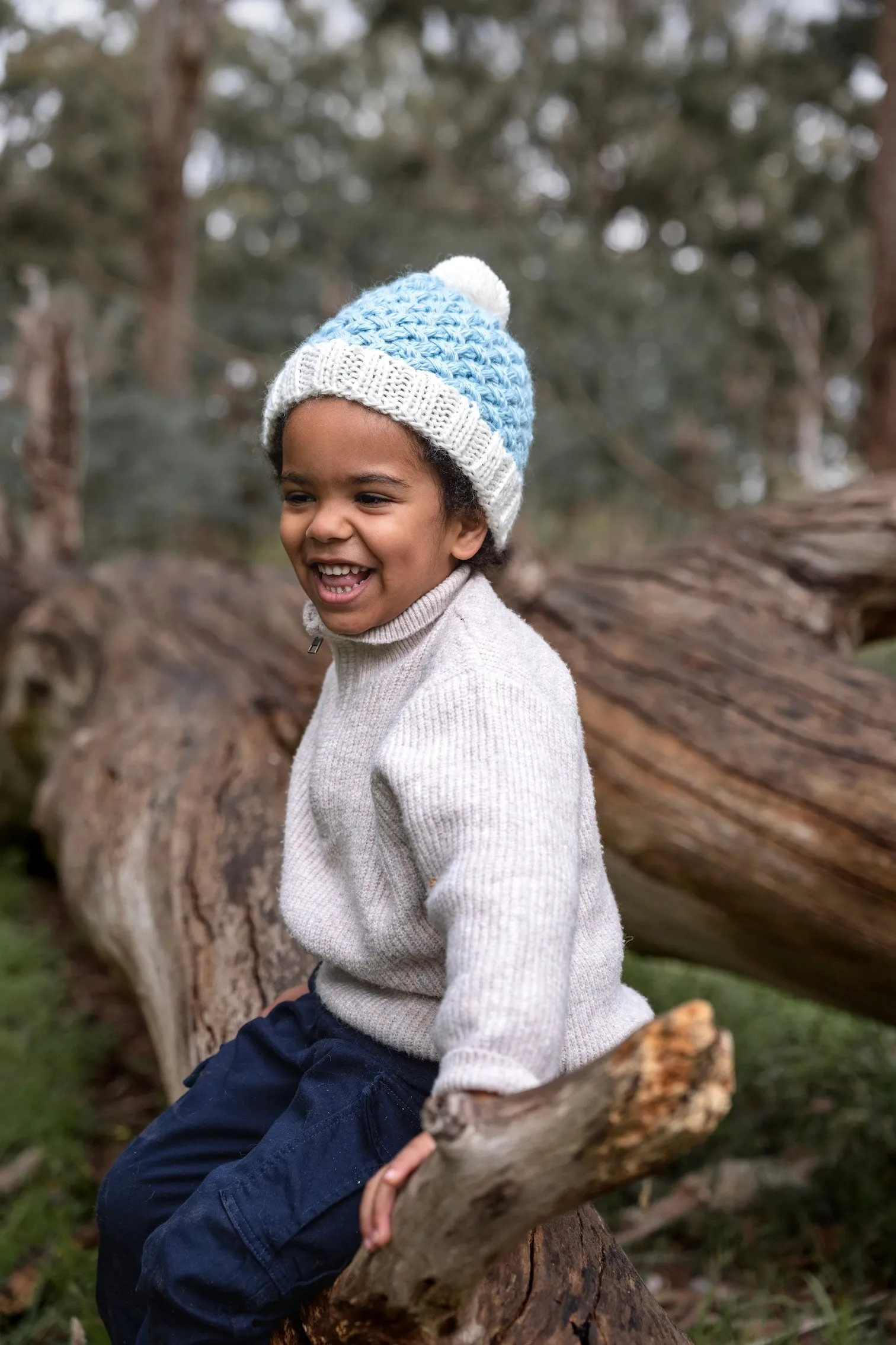 Acorn Ripples Beanie - Blue