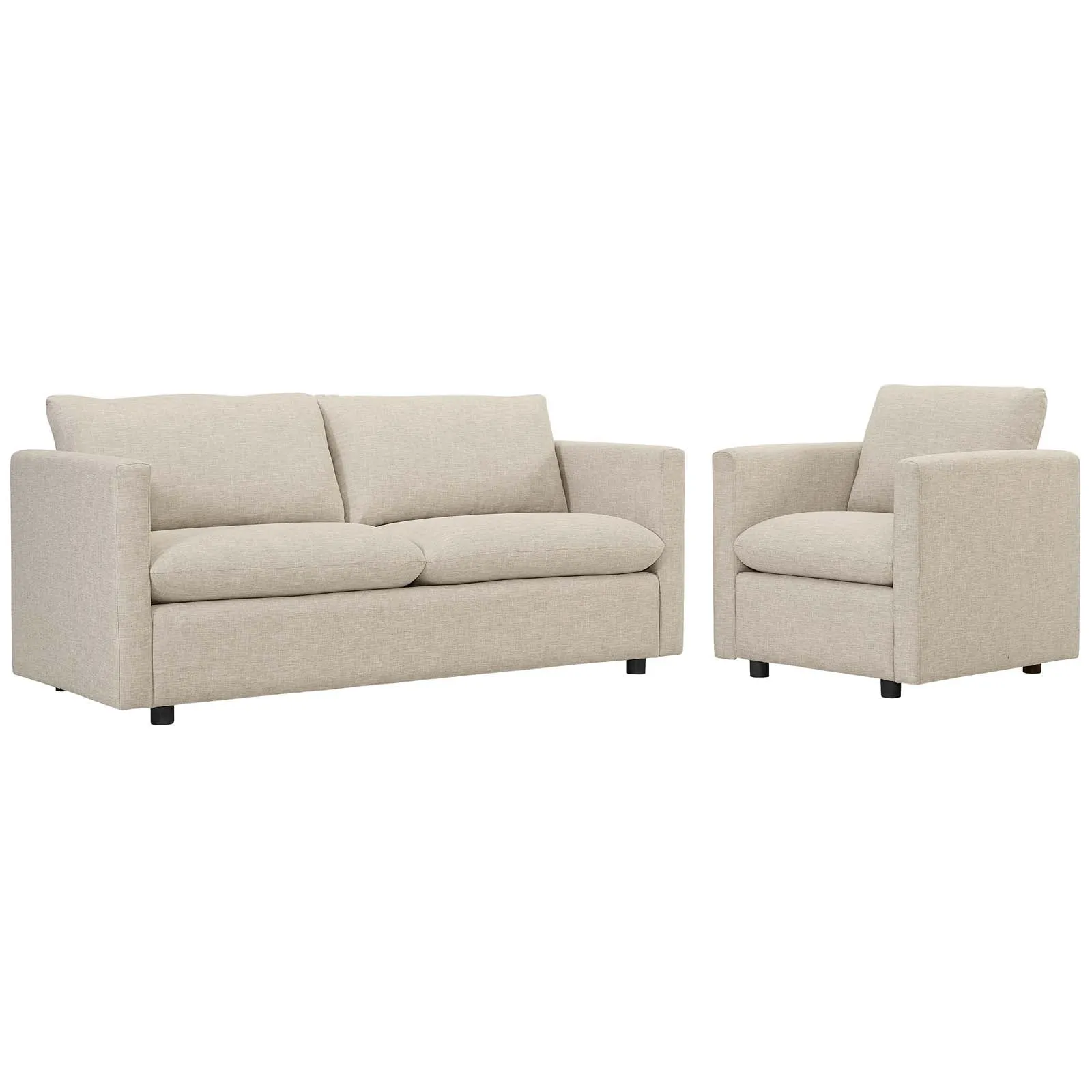 Activate Upholstered Fabric Sofa and Armchair Set