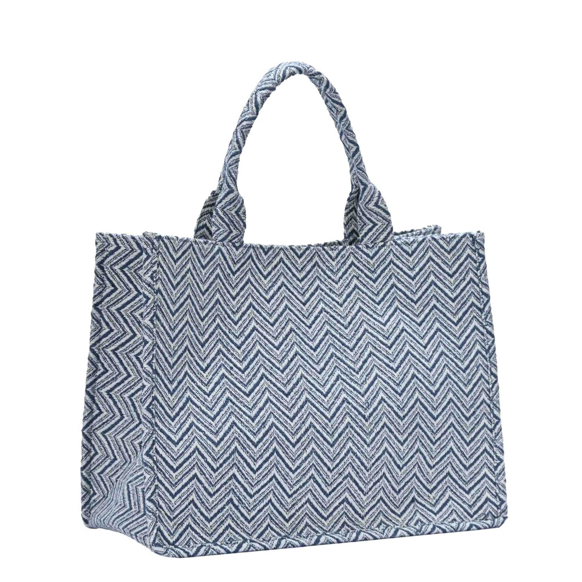 Adeline's Charm Crochet Cotton Canvas Book Tote Bag