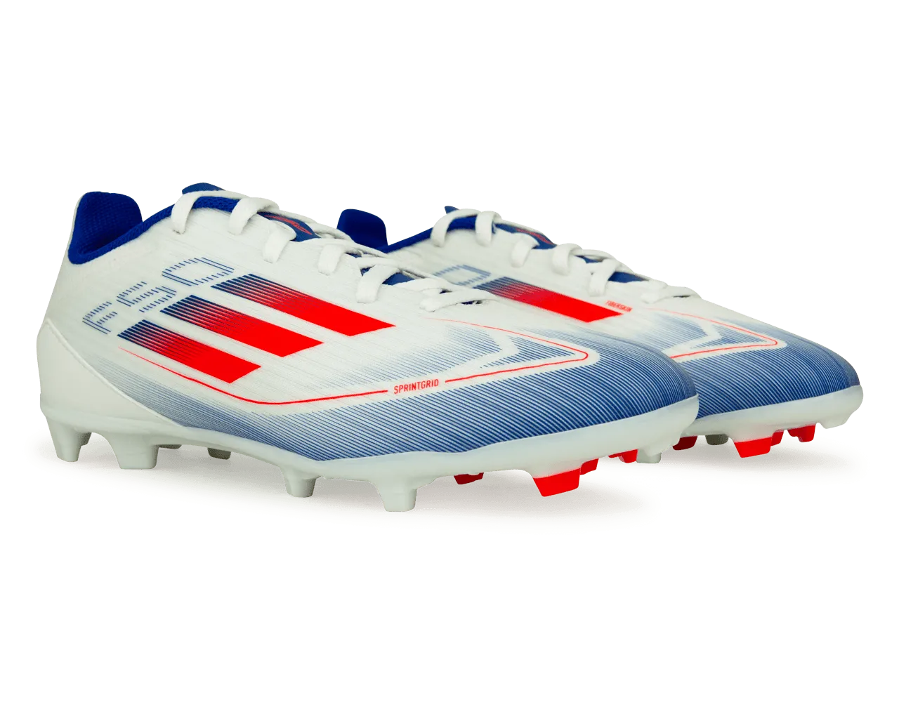 adidas Kids F50 League FG/MG White/Lucid Blue