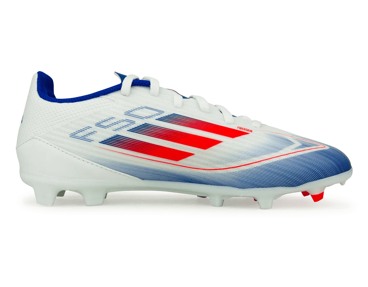 adidas Kids F50 League FG/MG White/Lucid Blue