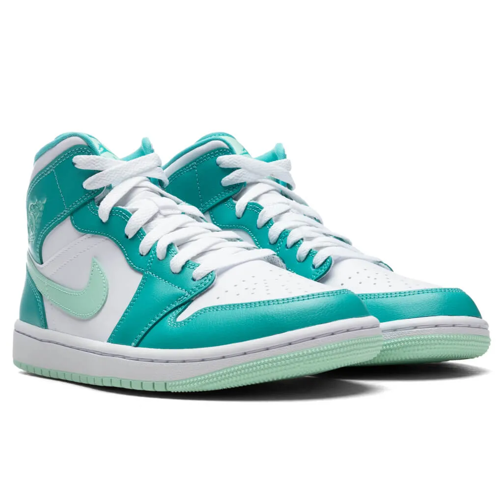 Air Jordan 1 Mid Women's - Washed Teal/Mint Foam/White