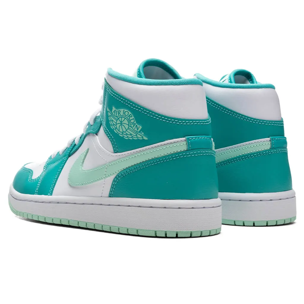 Air Jordan 1 Mid Women's - Washed Teal/Mint Foam/White