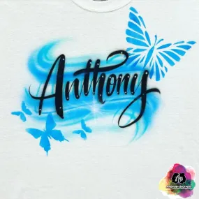 Airbrush Butterflies Shirt Design