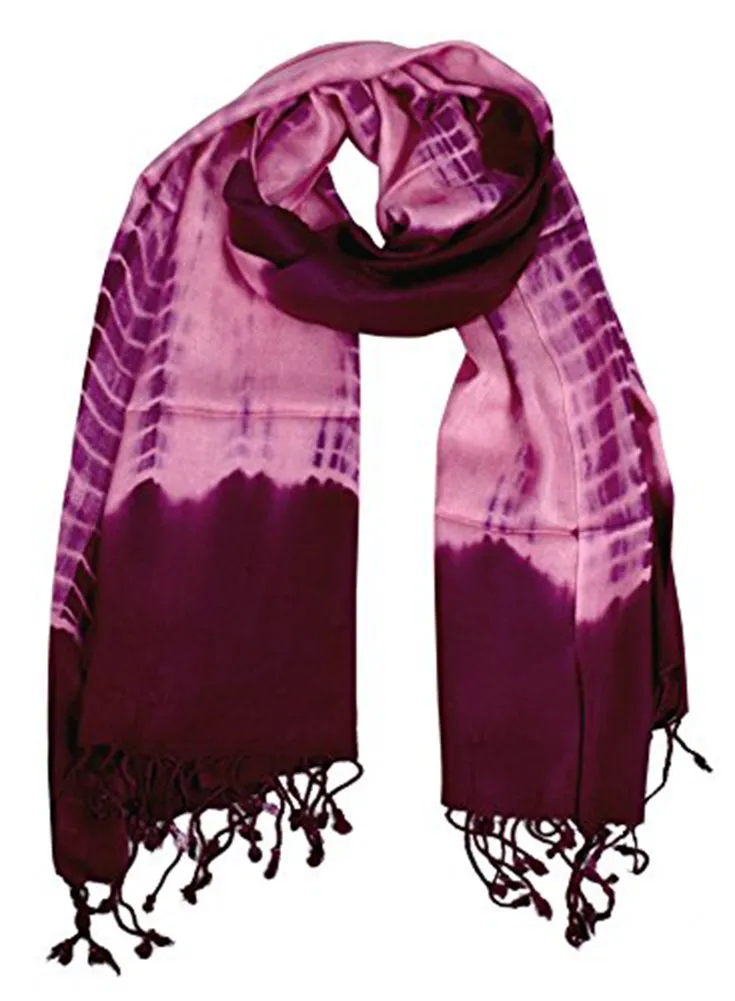 All Seasons Retro Print Colorful Tie Dye Pashmina Shawl Scarf