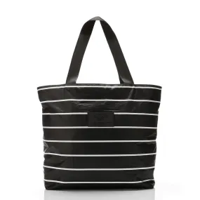 Aloha Pinstripe Zipper Tote