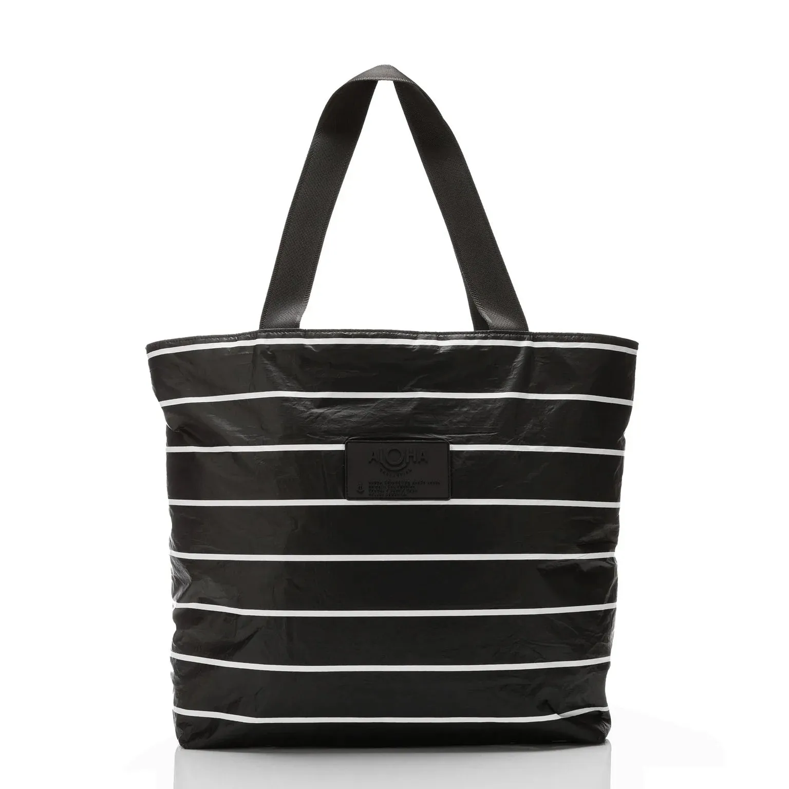 Aloha Pinstripe Zipper Tote