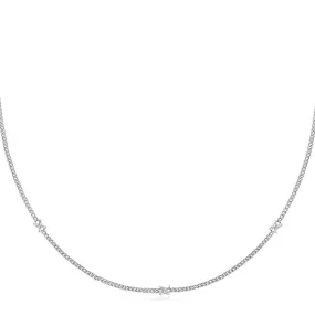 Ania Haie Silver Cross Station Necklace