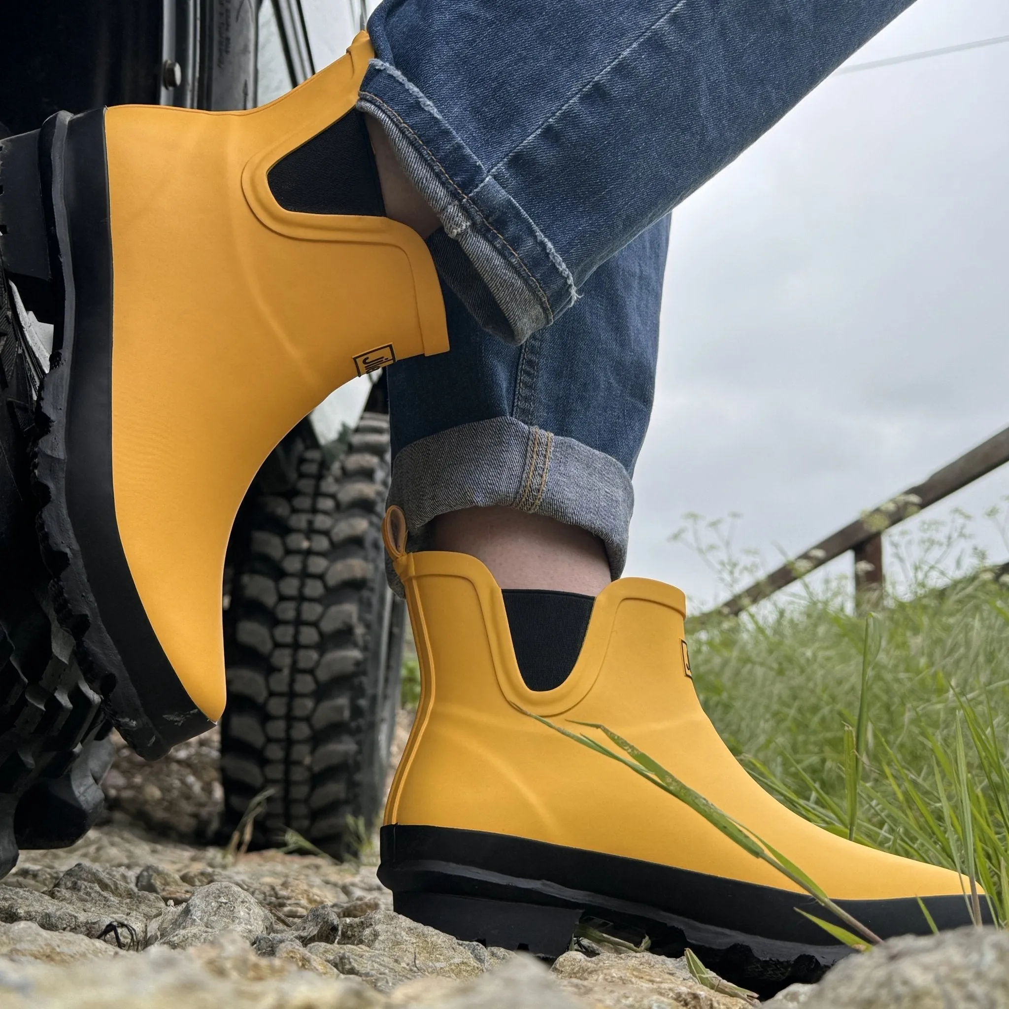 Ankle Wellies - Yellow Matt - Wide Foot