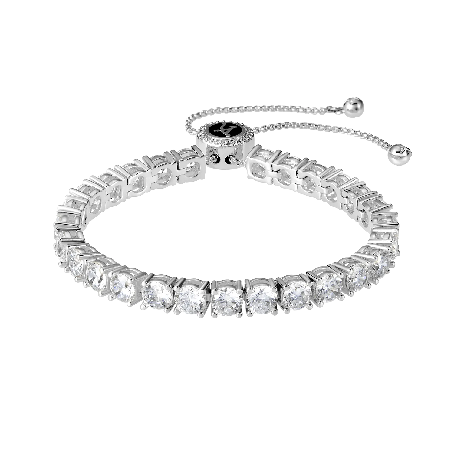 Aporro A Iced Adjustable Tennis Bracelet - 5mm