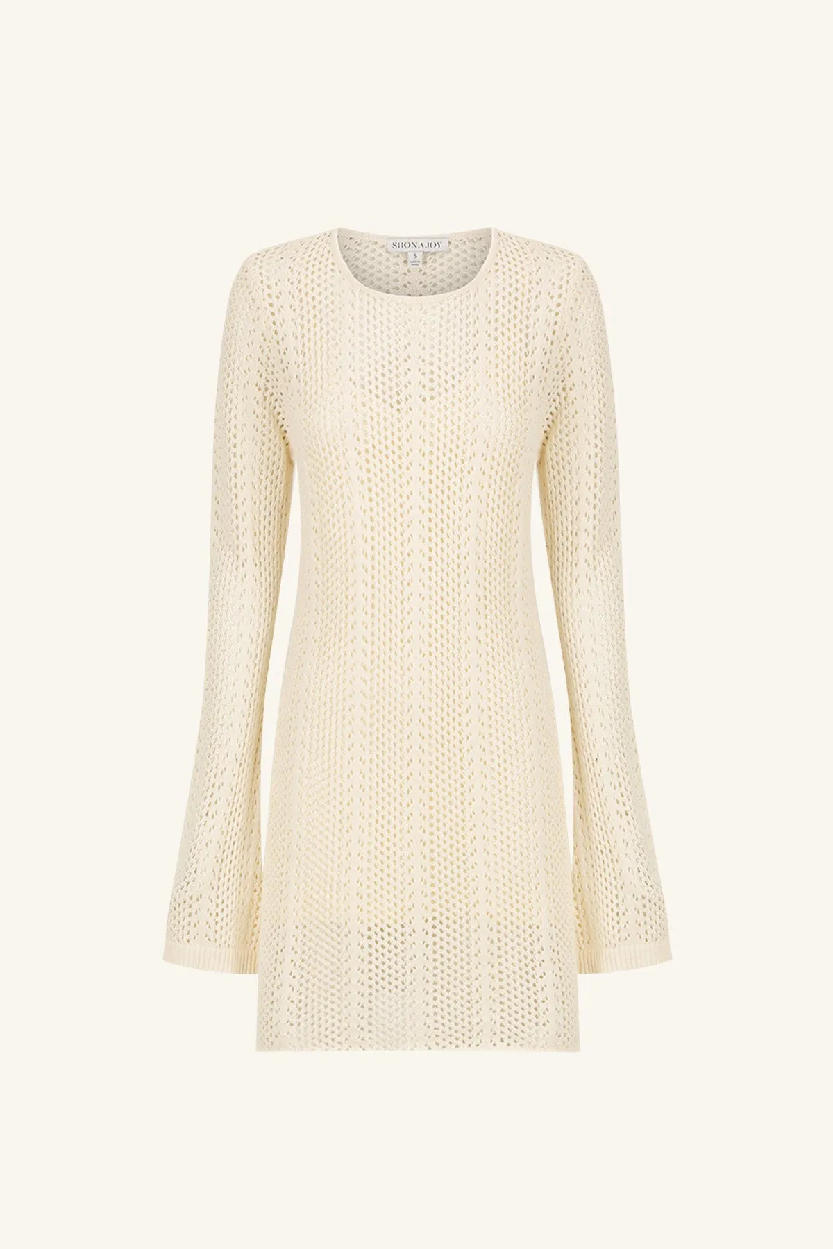 ARLO LONG SLEEVE MINI DRESS - IVORY