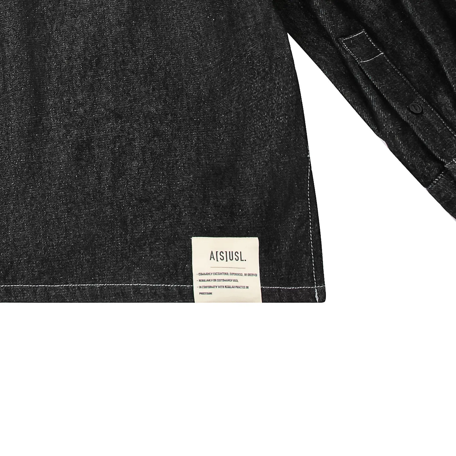 A[S]USL MULTI POCKET DENIM SHIRT-BLACK