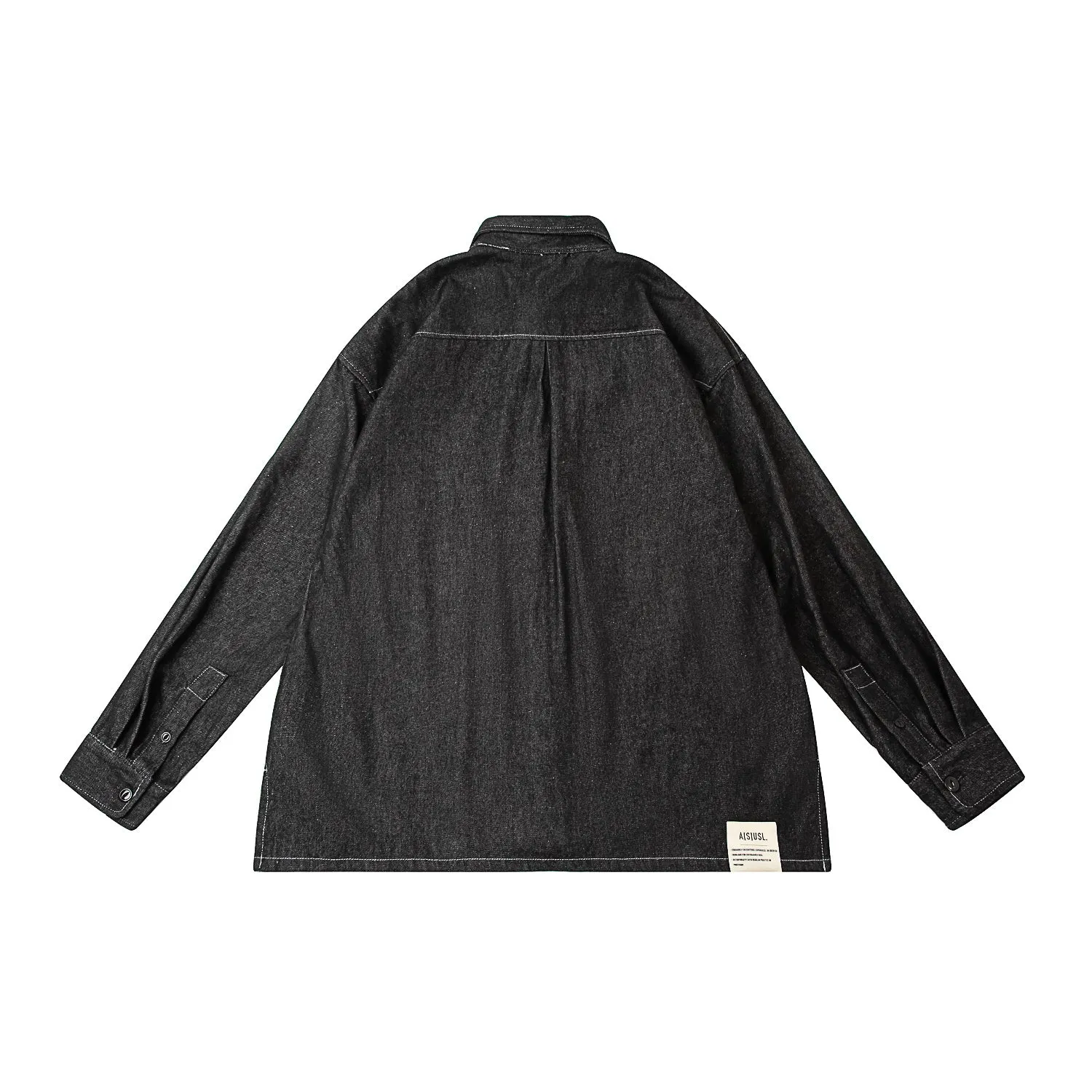 A[S]USL MULTI POCKET DENIM SHIRT-BLACK