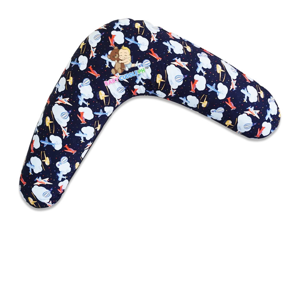 Babycuddle Nursing Pillow (Multi-use) - Airplanes in Dark Blue