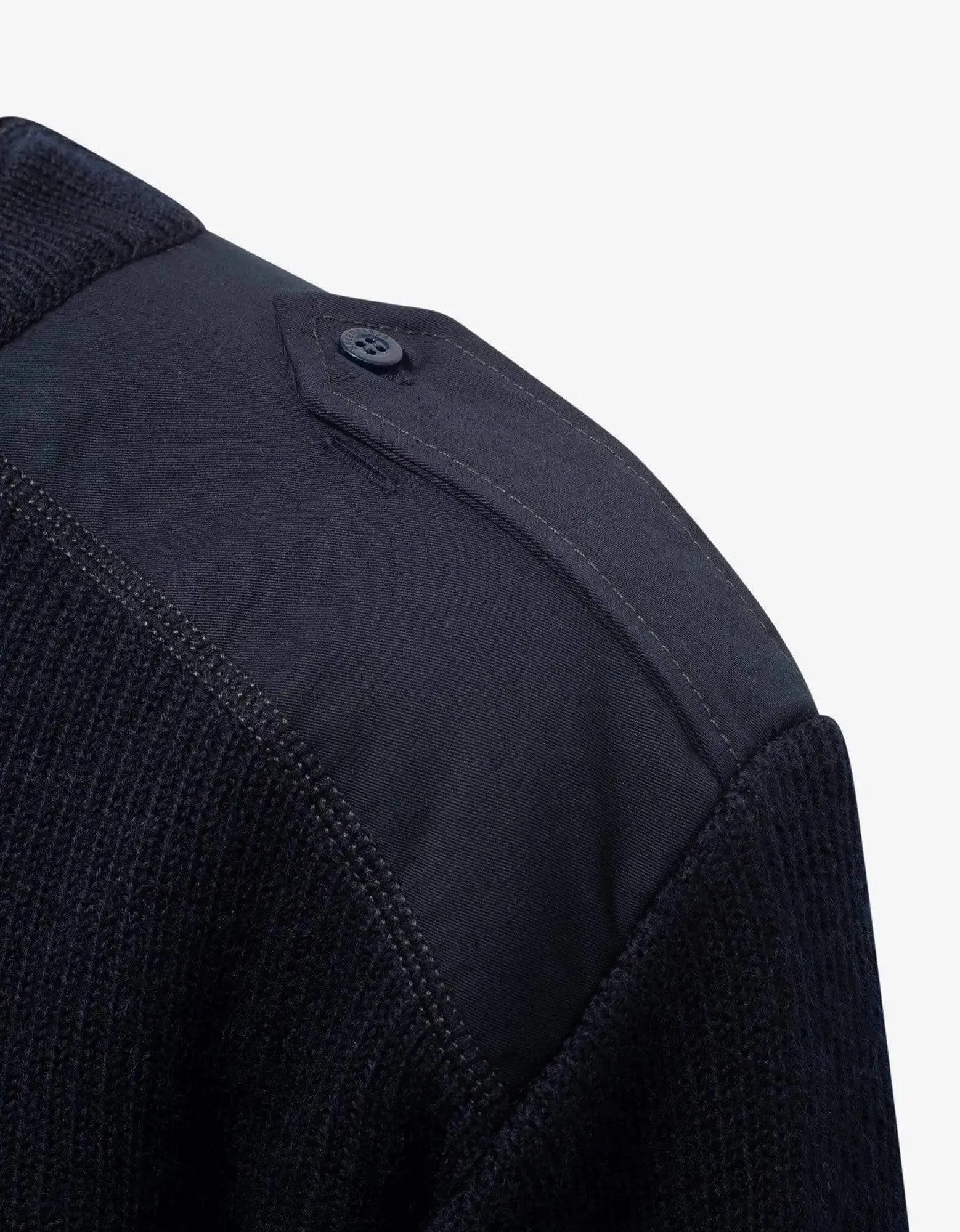 Balenciaga Navy Blue Logo Panelled Sweater