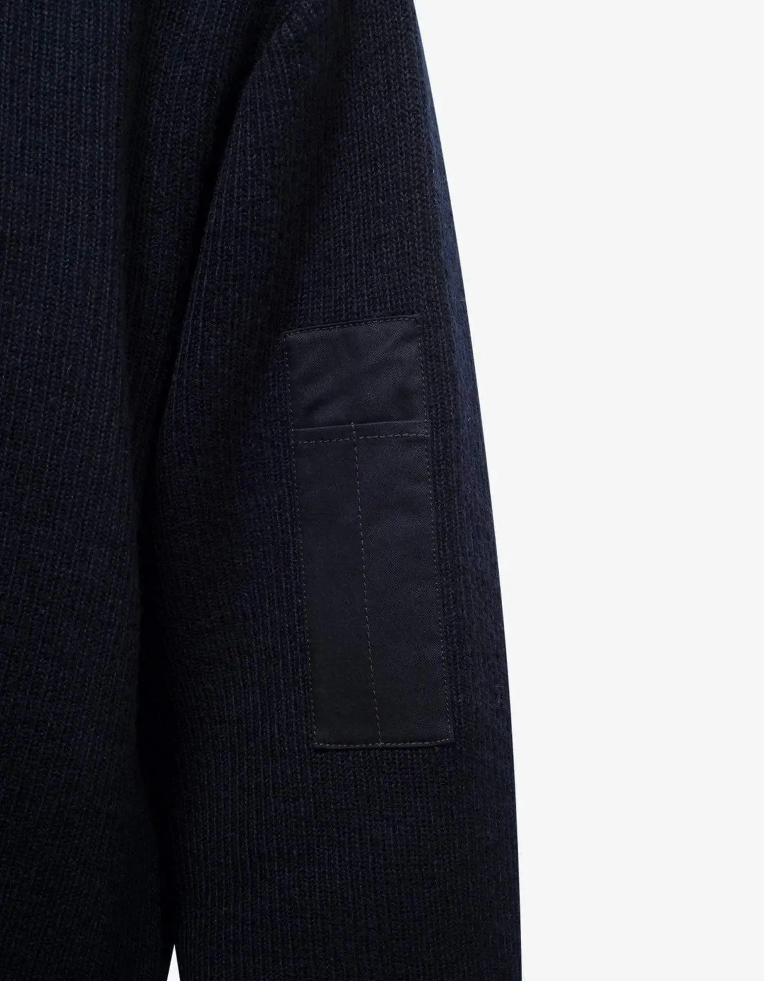 Balenciaga Navy Blue Logo Panelled Sweater