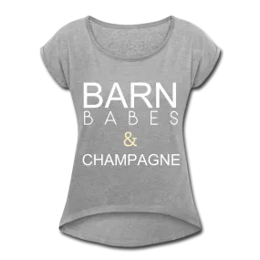 BARN BABES & CHAMPAGNE TEE | grey