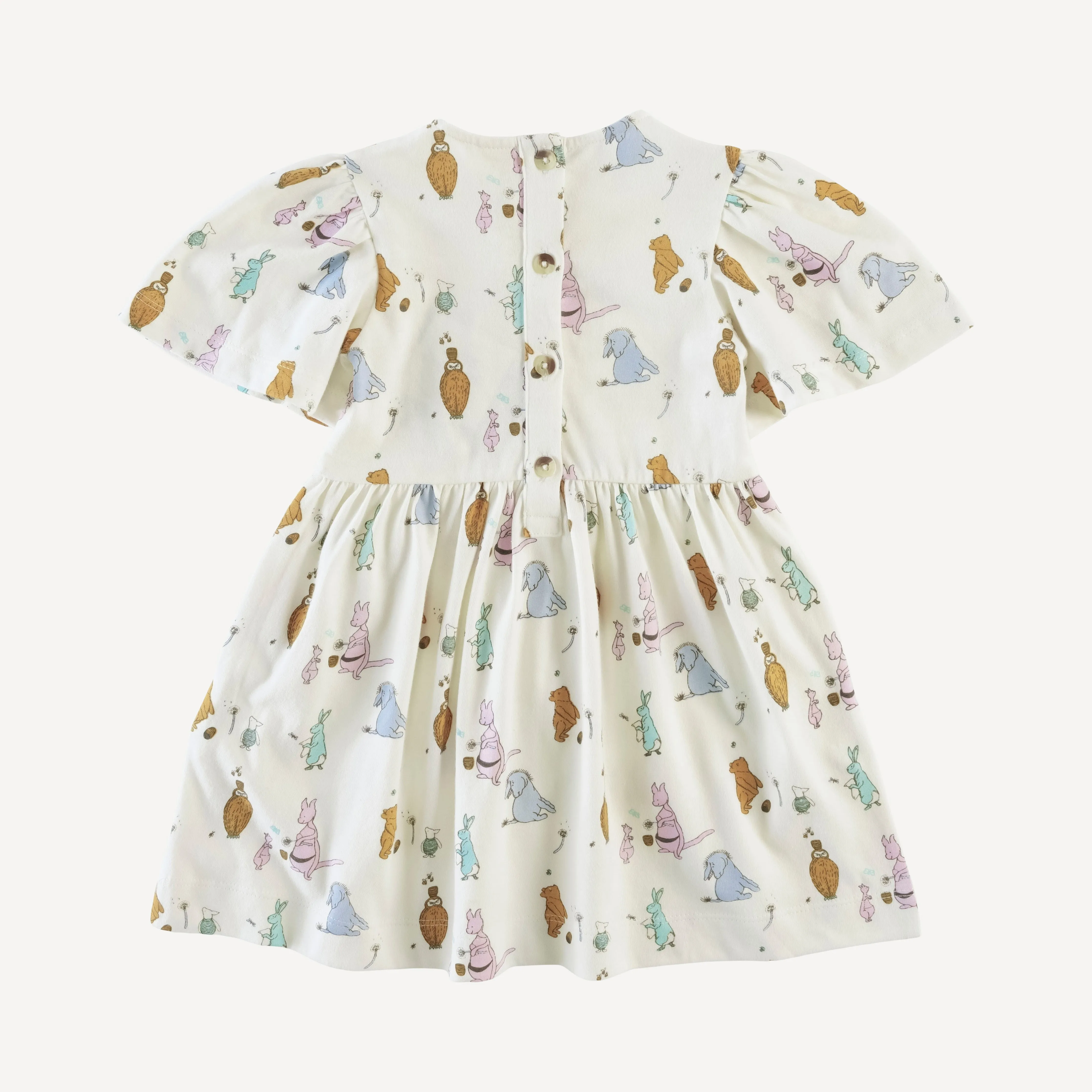 bell sleeve dress | coconut pooh   friends | organic cotton jersey