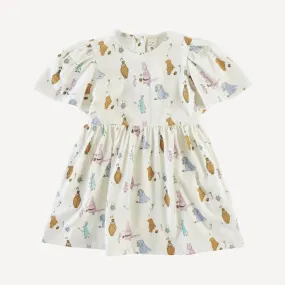 bell sleeve dress | coconut pooh   friends | organic cotton jersey