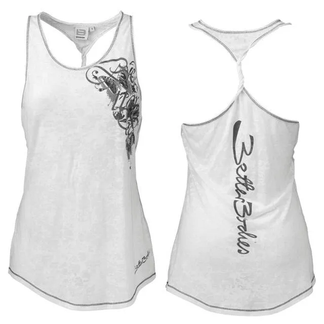 Better Bodies Burnout T-Back - White