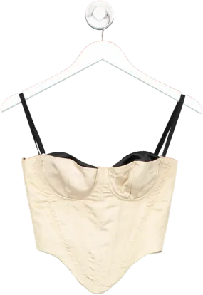 BeYouTy Beige Satin Corset Top UK XS