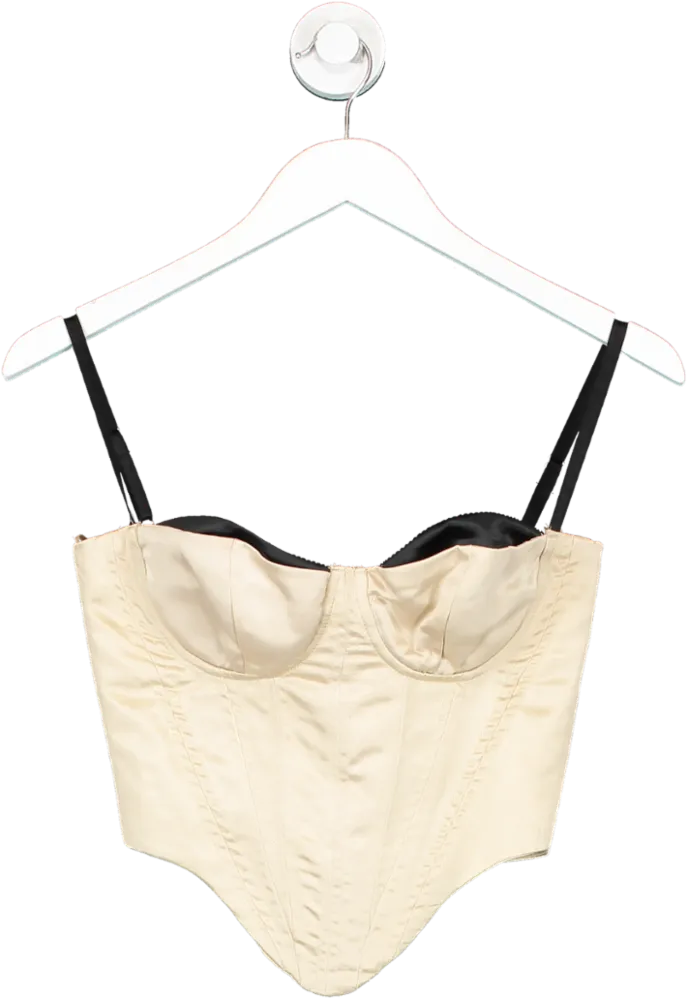 BeYouTy Beige Satin Corset Top UK XS