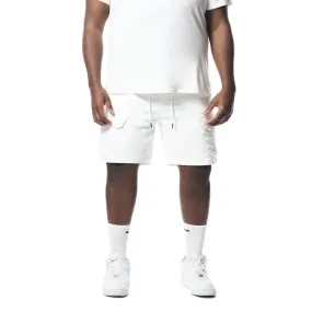 Big and Tall - Essential Knit Twill Cargo Shorts - White