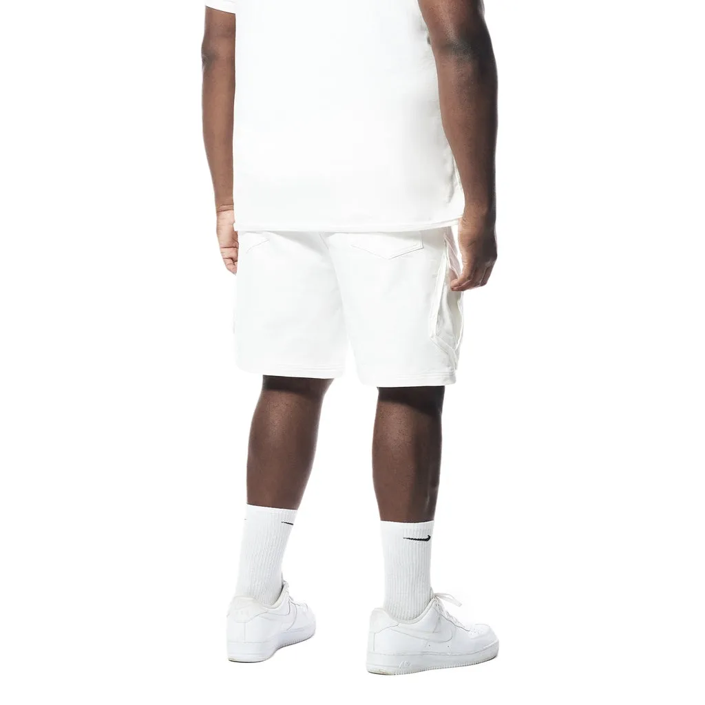 Big and Tall - Essential Knit Twill Cargo Shorts - White