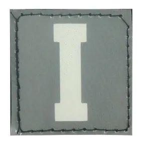 BIG LETTER I PATCH - BLUE GLOW IN THE DARK