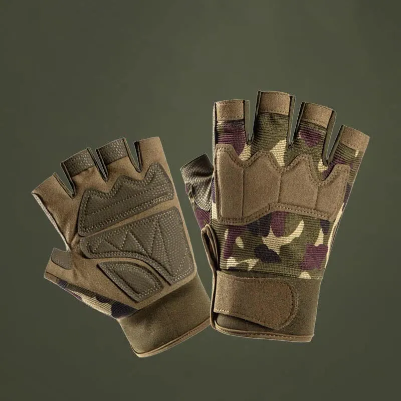 Biking Fitness Half Fingers Tactical Gloves