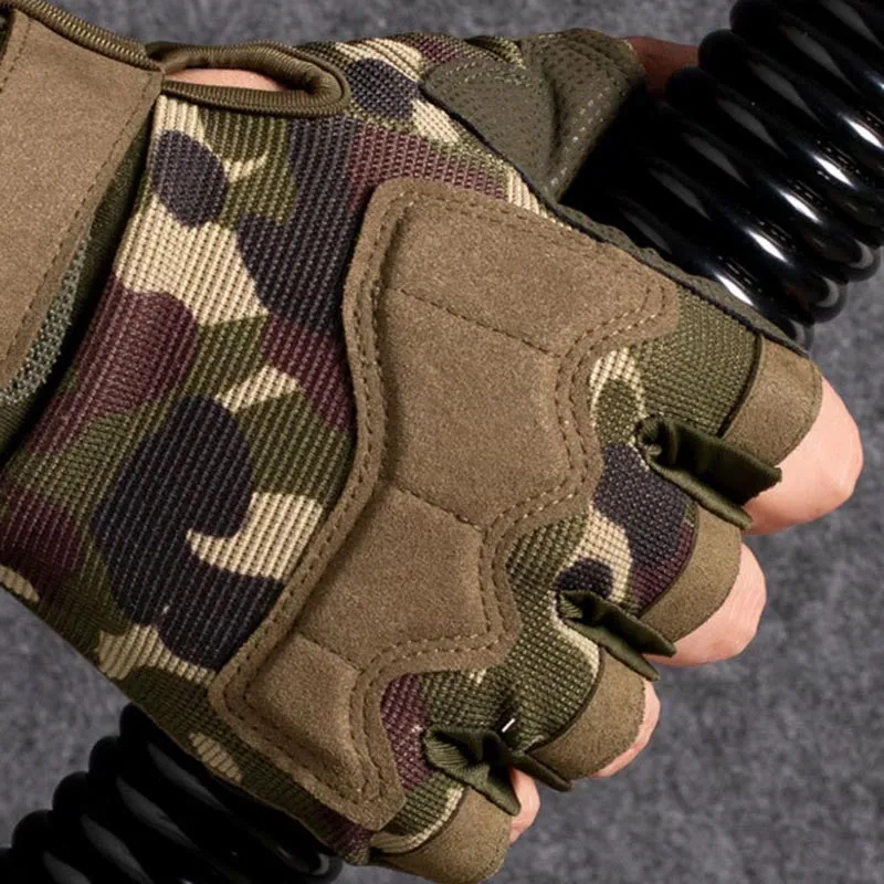 Biking Fitness Half Fingers Tactical Gloves