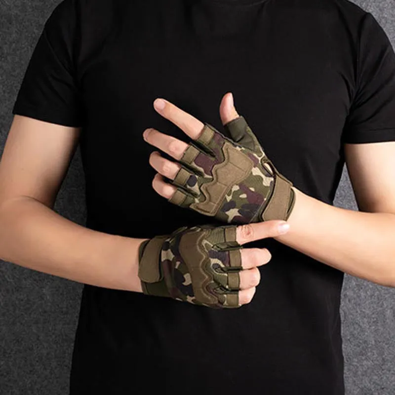 Biking Fitness Half Fingers Tactical Gloves